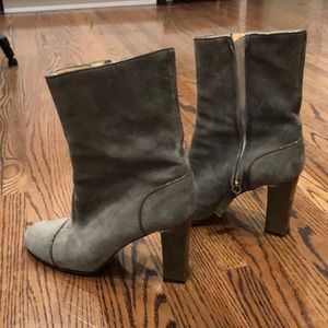 Gray Suede Ankle Boots- Kate Spade
